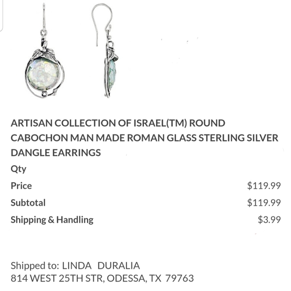 GREAT BUY💥ROMAN GLASS 4-PC. SUITE,  925 SS EUC J#41 - Picture 10 of 13